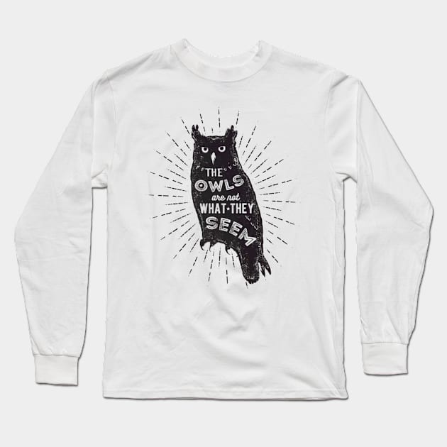 What They Seem Owls Cute Love Owl Design Long Sleeve T-Shirt by Owl Is Studying